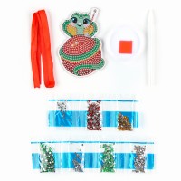 Алмазная мозаика на новый год на подвеске «Змейка на новогоднем шарике», 8 х 10 см, набор для творчества