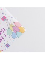 Бумага упаковочная крафтовая «С Днём рождения», 50×70 см