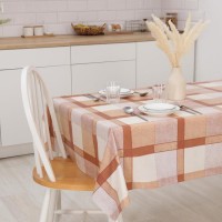 Клеёнка столовая на нетканой основе «Клетка голубая», рулон 25 метров, ширина 130 см