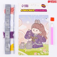 Алмазная вышивка «Мичико», 13,7 × 18,3 см, картон, с частичным заполнением