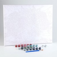 Картина по номерам на холсте с подрамником «Большой букет пионов», 40 х 50 см