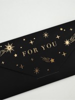 Конверт подарочный «Космос», софт-тач, тиснение, 19×9 см