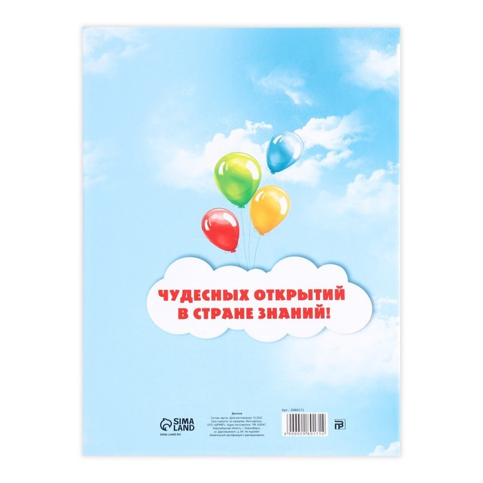 Диплом книжка на Выпускной «Выпускник детского сада», А5