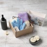 Подарочный набор «Этель. Счастливой», полотенце 35×60 см, мочалка, щётка
