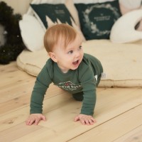 Костюм детский (штанишки, кофточка) «Крошка Я. Еловые веточки», рост 86-92 см, зелёный