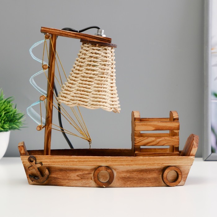 Настольная лампа "Корабль" Е12 24,5х9х22 см