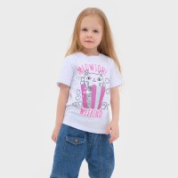 Футболка детская KAFTAN Meow, размер 28 (86-92 см)