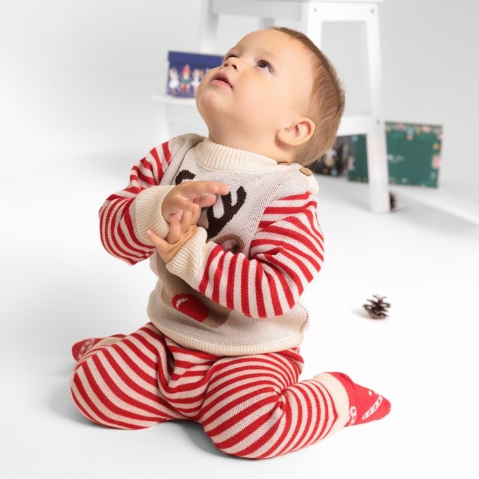 Костюм детский вязаный «Крошка Я. Олень», рост 68-74 см