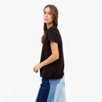 Футболка женская Basic line цвет черный, р-р 52