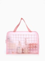 Косметичка-сумка на молнии для бассейна, с ручками, с принтом «Геометрия», розовая