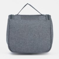 Косметичка-несессер на молнии, с ручкой, цвет серый