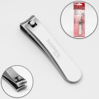 Кусачки-книпсер маникюрные, 6 см, на блистере, цвет матовый серебристый, 3018S