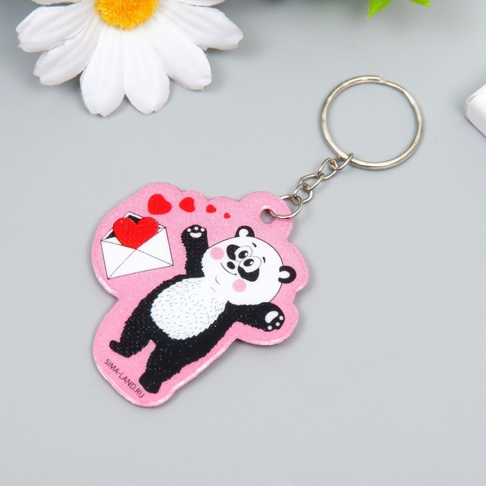 Брелок EVA "Панда с романтичным письмом" 5х6 см