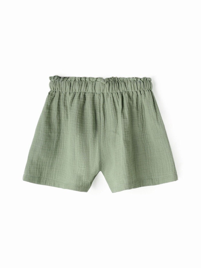 Шорты из муслина для девочек KAFTAN, рост 140 см, зелёные