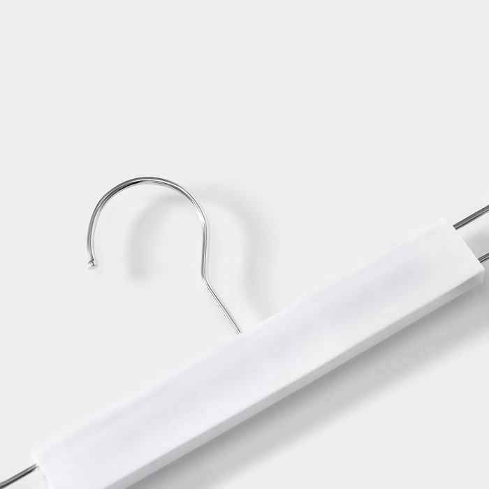 Вешалки для брюк и юбок Доляна, 29.5×13 см, 10 шт., с зажимами, цвет белый