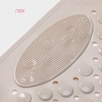 Коврик противоскользящий в ванну на присосках Доляна «Дороти», 35×68 см, бежевый