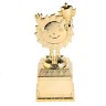 Наградная фигура детская, под нанесение, кубок, пластик, золото, 12.5 см