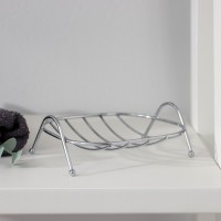 Мыльница на ножках Доляна «Сибарит», 12×9.5×4 см, хромированная