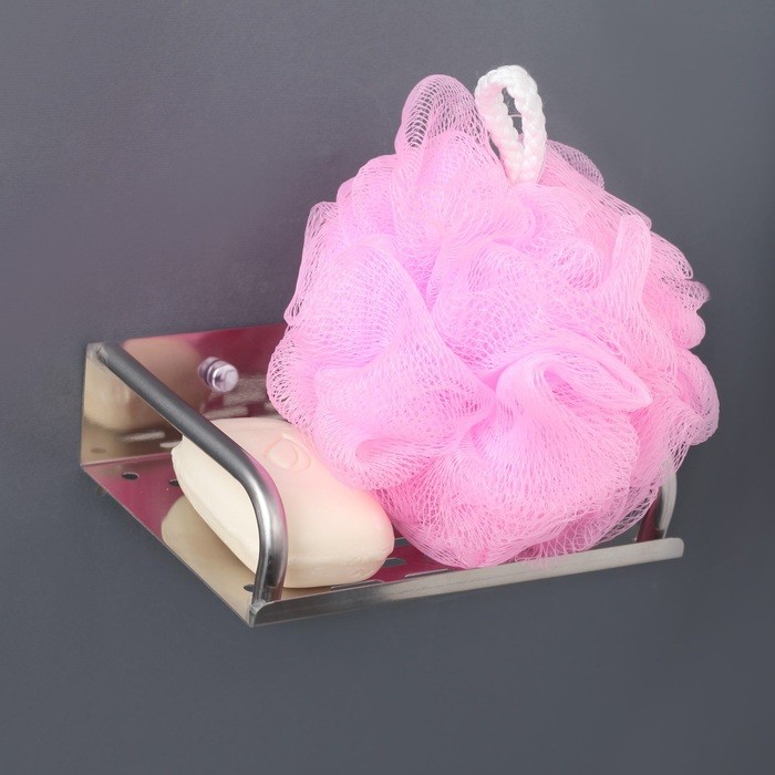 Мыльница настенная, 14,5×11,5×5 см, сталь