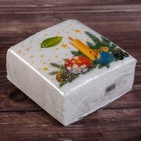 Салфетки бумажные "Гармония цвета", 24х24 см, 50 шт, с рисунком "Свеча"