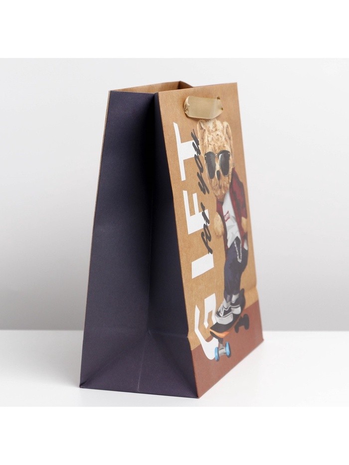 Пакет подарочный крафтовый, упаковка, «Только тебе», ML 23×27×11.5 см