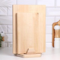 Набор разделочных и сервировочных досок на подставке 2 шт , береза