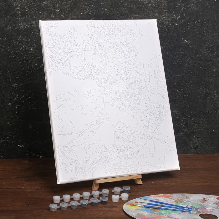 Картина по номерам для взрослых на холсте с подрамником «Поцелуй», 40 х 50 см