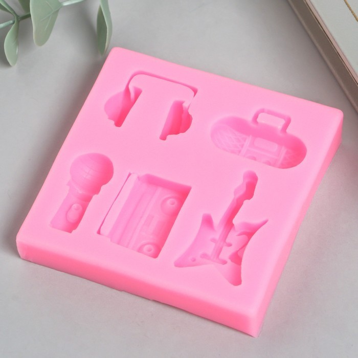 Молд силикон "Музыка" 5 предметов 1,5х7,7х7,7 см