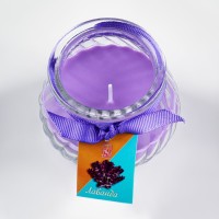 Свеча ароматическая в банке "Горшочек" 9х7,5см, лаванда