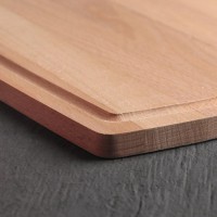 Доска разделочная Доляна «БУковский», 40×23×1,1 см, бука, с кровостоком, бук