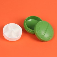 Таблетница Pill Box, d=6.5 см, 4 секции, МИКС