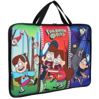 Папка с ручками текстильная А3, 2×47×35 см, «Гравити Фолз»