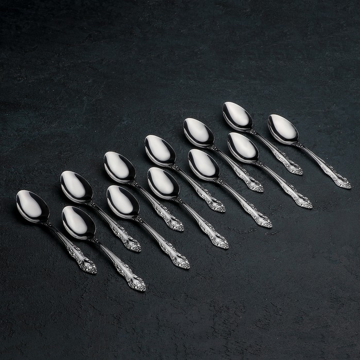 Ложка чайная «Тройка», h=14 см, толщина 1,5 мм