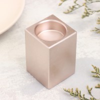 Подсвечник "Квадрат" из гипса, 5х8см, шампань