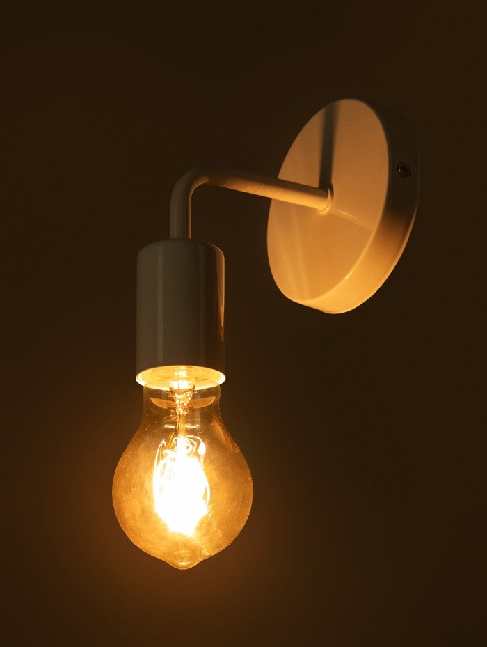 Светильник Бра 2609/1WT, E27, 40 Вт, белый, 10×12×17.5 см