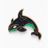 Значок «Косатка» созвездие, цвет чёрно-зелёный в золоте