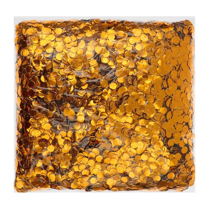 Наполнитель для шара "Конфетти круг" 1 см, фольга, цвет серебряный 500г