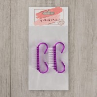 Щётки для маникюра/педикюра, 2 шт, 6,5 × 1,3 см, цвет МИКС