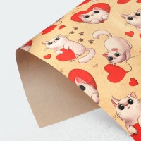 Бумага упаковочная крафтовая «Моему сердечку», 50×70 см