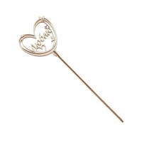 Топпер для торта деревянный «Люблю»