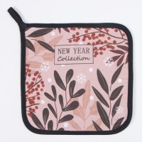 Прихватка новогодняя "Этель" "Новогодние украшения" 19х19 см, 100% хл, ватин 250 г/м2