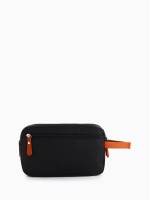 Косметичка дорожная на молнии с ручкой, с отделами, с карманом, чёрная