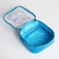 Сумка-косметичка для девочки на молнии, цвет голубой