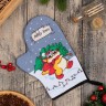 Варежка-прихватка новогодняя "Merry Xmas" 20х27см,100% п/э,ватин 250г/м2