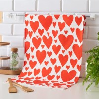 Полотенце "Этель" Red hearts 40х73см, 100% хлопок, саржа 190 г/м2