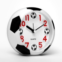 Будильник «Футбольный мяч», дискретный ход, d-11.5 см