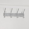 Вешалка настенная Доляна «Шах», 4 двойных крючка, 32.5×13×6 см, хромированная