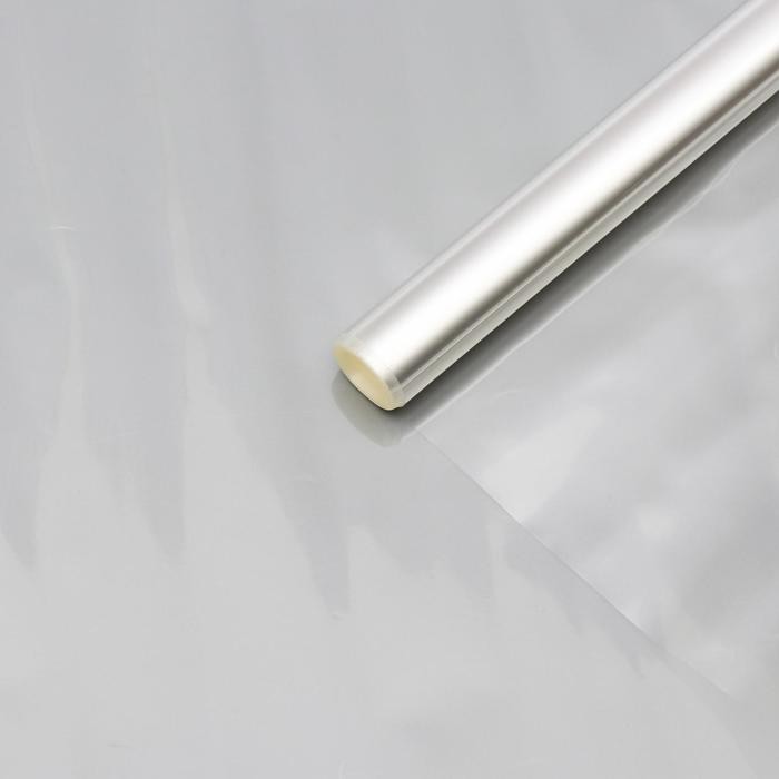 Плёнка для цветов и букетов, прозрачная 0.8×6.8 м, 200 г, 40 мкм