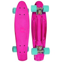 Пенниборд 56 х 15 см, колеса PU 60 х 45 мм, алюминиевая подвеска, цвет фиолетовый