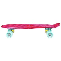 Пенниборд 56 х 15 см, колеса PU 60 х 45 мм, алюминиевая подвеска, цвет фиолетовый